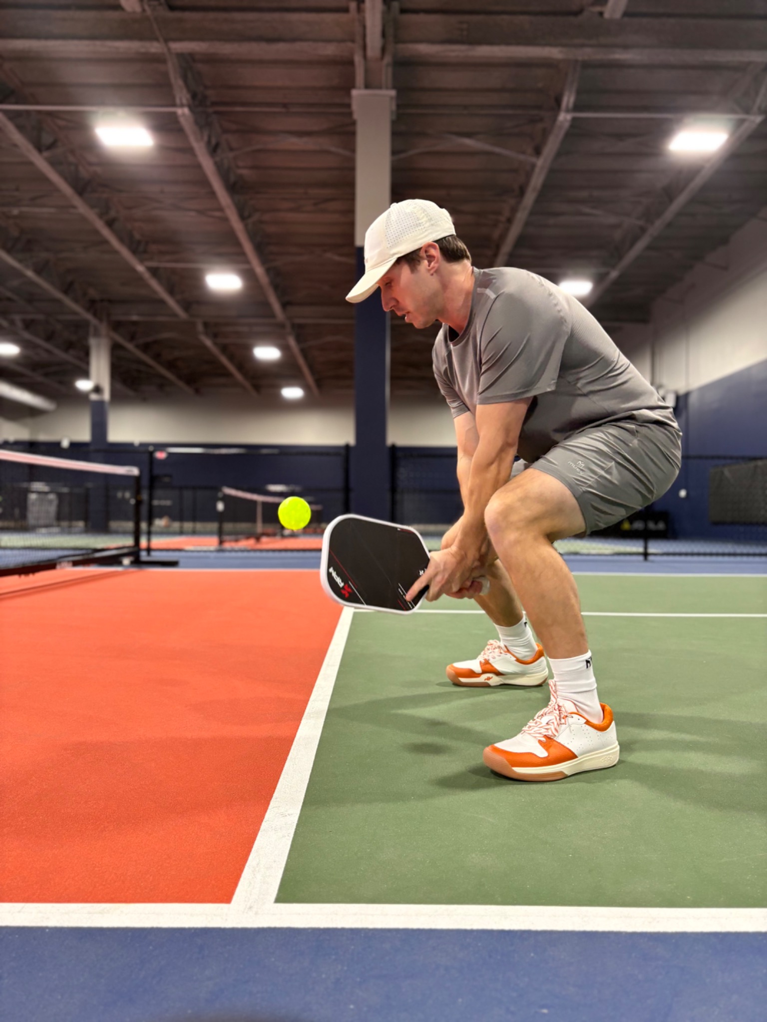 Pickleball on-court action