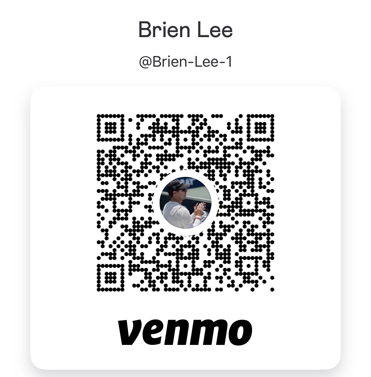 Venmo QR code for Brien Lee, @Brien-Lee-1